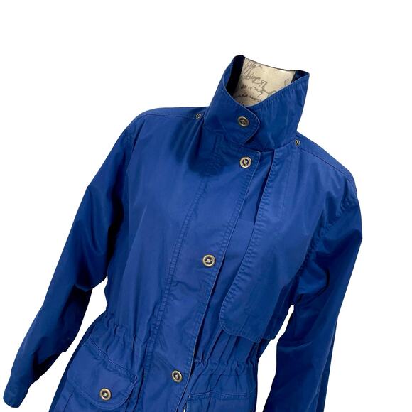 Vintage 90s Women's Pacific Trail Blue Windbreaker Rain Jacket Full Zip - Small - Picture 10 of 11